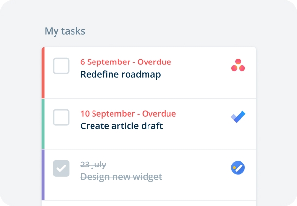 Tasks from every app