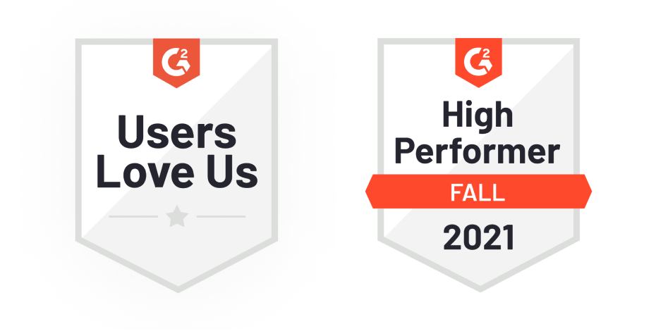 G2 – Basaas received the "High Performer Fall 2021" and "Users Love Us" Badge