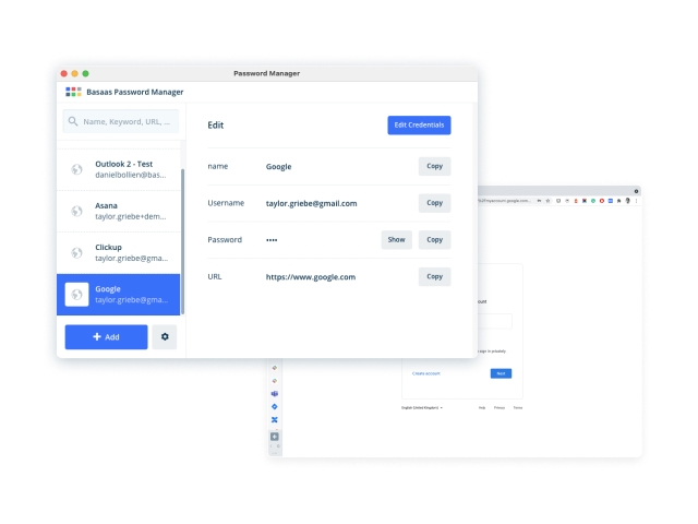 Basaas Password Manager